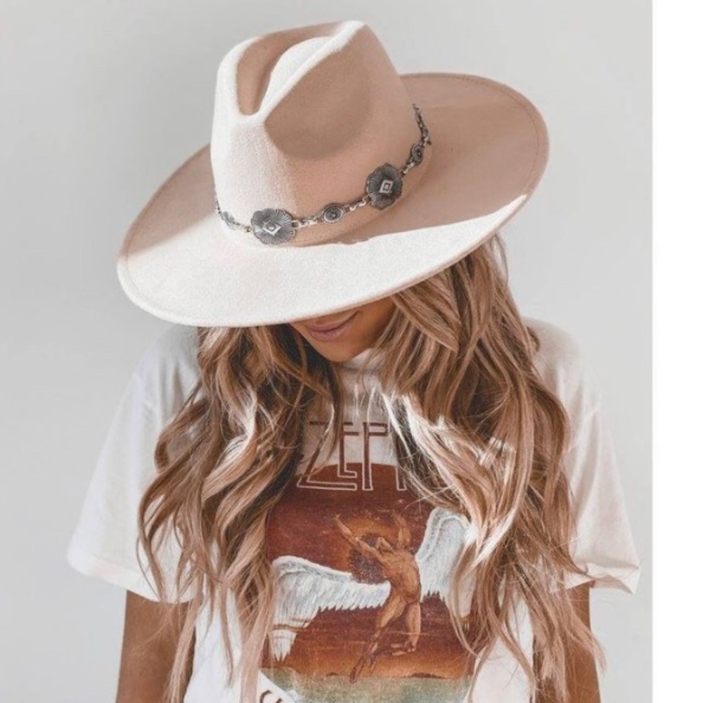 Concho Belt Wide Brim Fedora